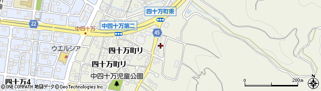 石川県金沢市四十万町リ158周辺の地図