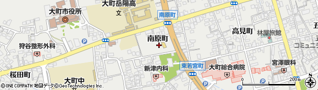 長野県大町市大町（南原町）周辺の地図
