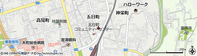 長野県大町市大町五日町2628周辺の地図