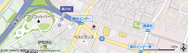 ホテルルートイン美川インター周辺の地図