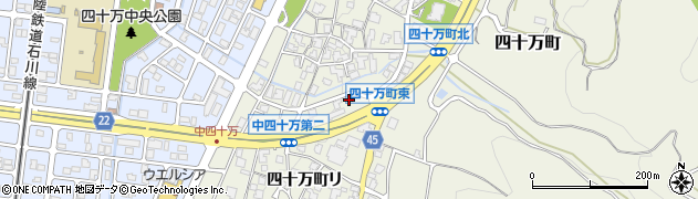 石川県金沢市四十万町リ330周辺の地図