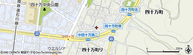 石川県金沢市四十万町リ322周辺の地図