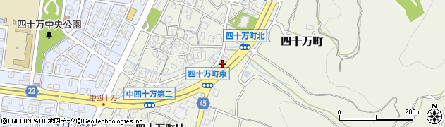 石川県金沢市四十万町ワ周辺の地図