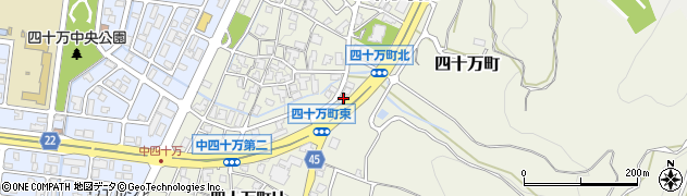 石川県金沢市四十万町（ワ）周辺の地図