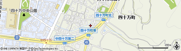 石川県金沢市四十万町北カ4周辺の地図