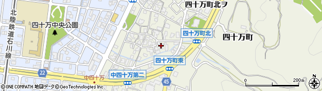 石川県金沢市四十万町北カ9周辺の地図