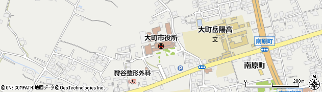 長野県大町市周辺の地図