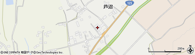 栃木県芳賀郡益子町芦沼103周辺の地図