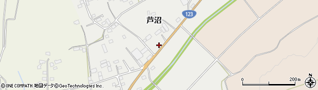 栃木県芳賀郡益子町芦沼126周辺の地図