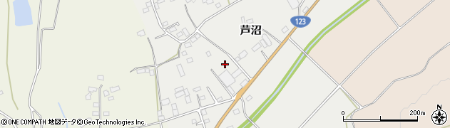 栃木県芳賀郡益子町芦沼108周辺の地図