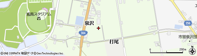 富山県南砺市泉沢周辺の地図