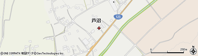 栃木県芳賀郡益子町芦沼128周辺の地図