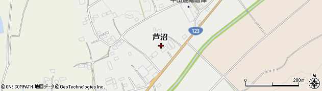 栃木県芳賀郡益子町芦沼129周辺の地図