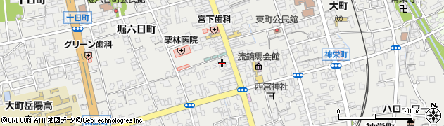 長野県大町市大町下仲町周辺の地図