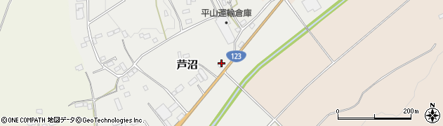 栃木県芳賀郡益子町芦沼186周辺の地図