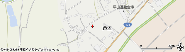 栃木県芳賀郡益子町芦沼周辺の地図