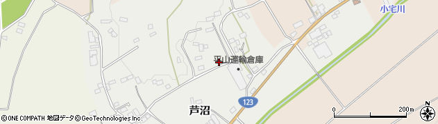 栃木県芳賀郡益子町芦沼204周辺の地図