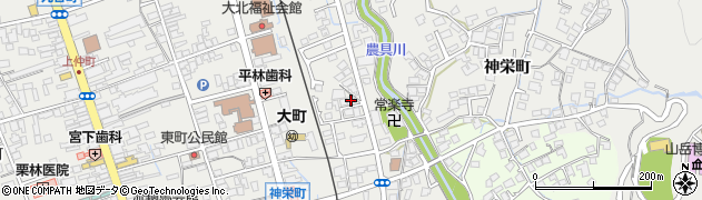 長野県大町市大町下白塩町周辺の地図