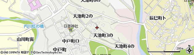 石川県金沢市天池町（３の）周辺の地図