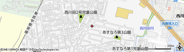 栃木県宇都宮市西川田南周辺の地図