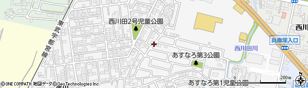 栃木県宇都宮市西川田南周辺の地図