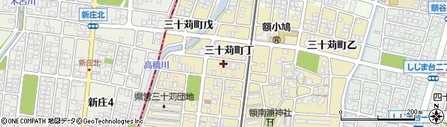 石川県金沢市三十苅町（丁）周辺の地図