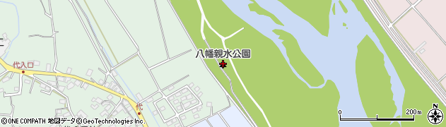 八幡親水公園周辺の地図