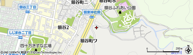 石川県金沢市額谷町周辺の地図