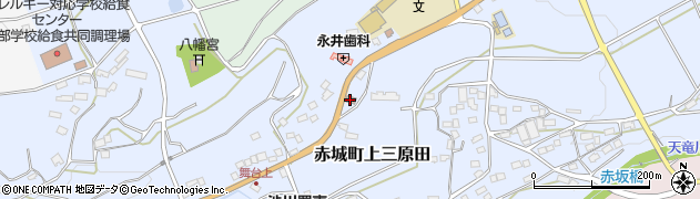 赤城三原田郵便局 ＡＴＭ周辺の地図