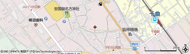 長野県千曲市内川周辺の地図