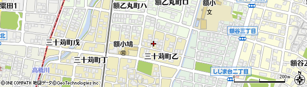 石川県金沢市三十苅町（乙）周辺の地図