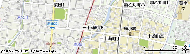石川県金沢市三十苅町戊周辺の地図