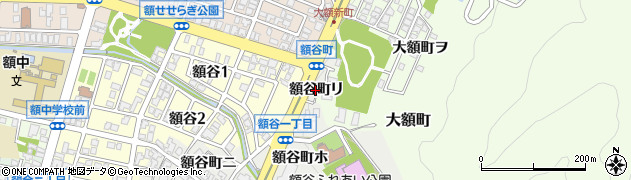 石川県金沢市額谷町（リ）周辺の地図