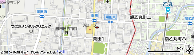 北國銀行粟田支店 ＡＴＭ周辺の地図