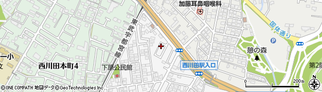 西川田10号児童公園周辺の地図