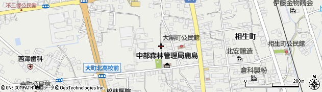 長野県大町市大町大黒町周辺の地図