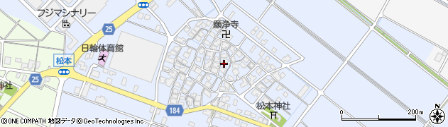 石川県白山市松本町周辺の地図