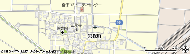 石川県白山市宮保町周辺の地図