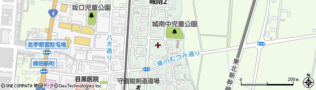 栃木県宇都宮市城南周辺の地図