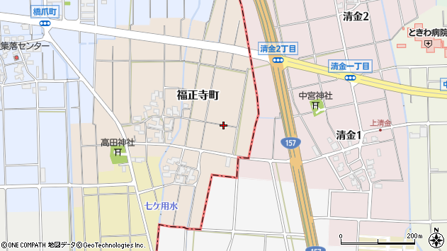 〒924-0813 石川県白山市福正寺町の地図
