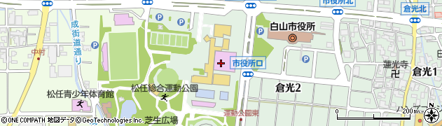 白山市松任総合運動公園体育館周辺の地図
