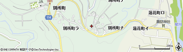石川県金沢市別所町ヲ周辺の地図