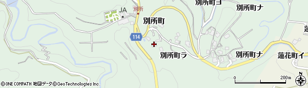 石川県金沢市別所町（レ）周辺の地図