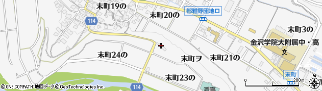 石川県金沢市末町（ヲ）周辺の地図