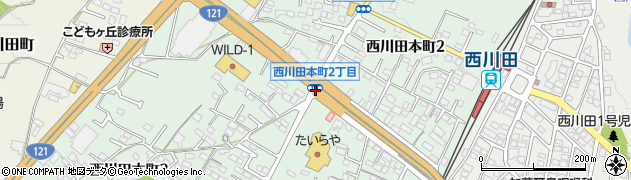 栃木県宇都宮市西川田本町周辺の地図