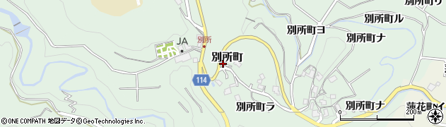 石川県金沢市別所町子周辺の地図