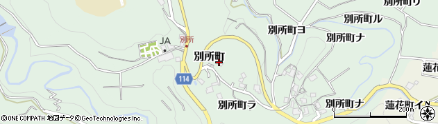 石川県金沢市別所町ヲ117周辺の地図