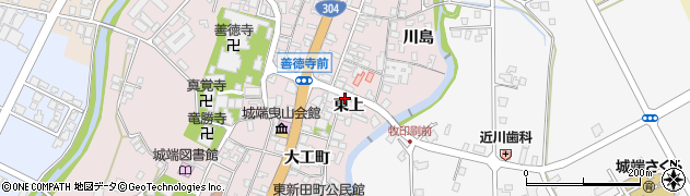 富山県南砺市城端東上周辺の地図