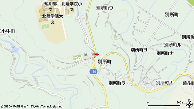 〒920-1341 石川県金沢市別所町の地図