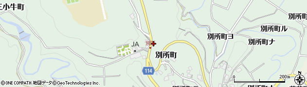 石川県金沢市別所町周辺の地図